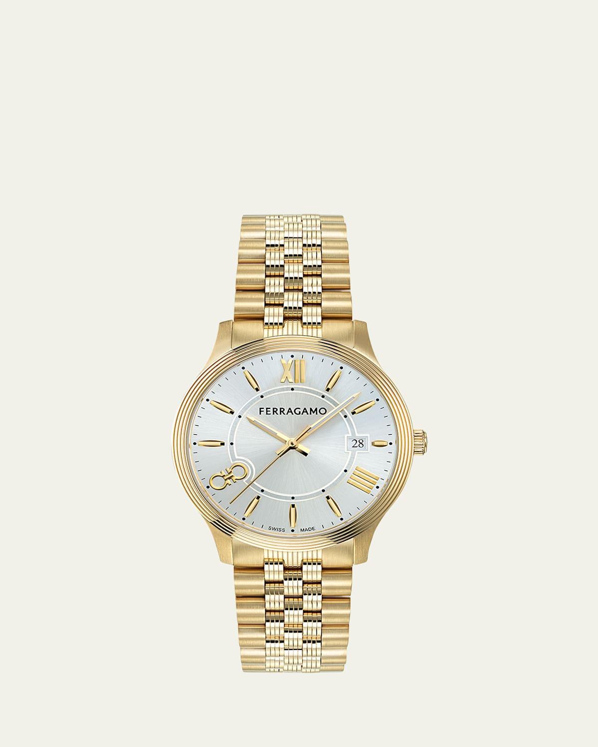 Mens Ferragamo Duo Goldtone Stainless Steel Bracelet Watch/40MM Product Image