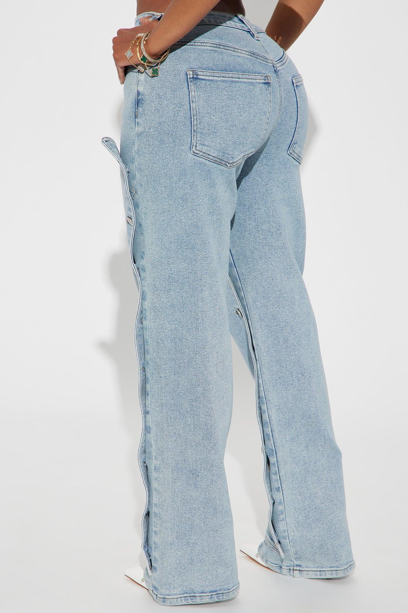 Sticking With It Stretch Straight Leg Jeans - Light Wash Product Image