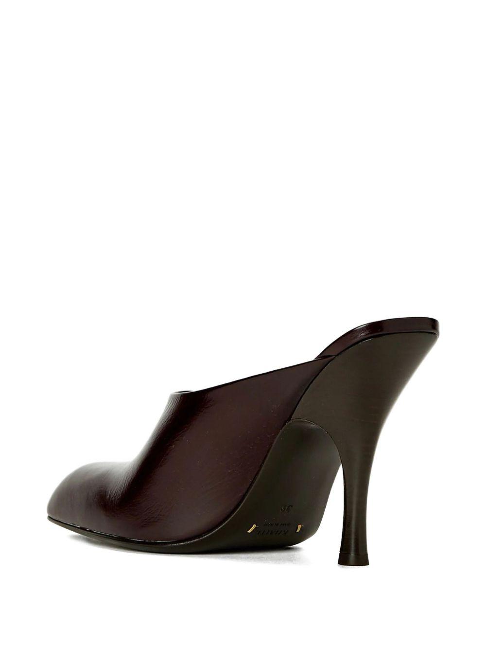 leather heeled mules Product Image