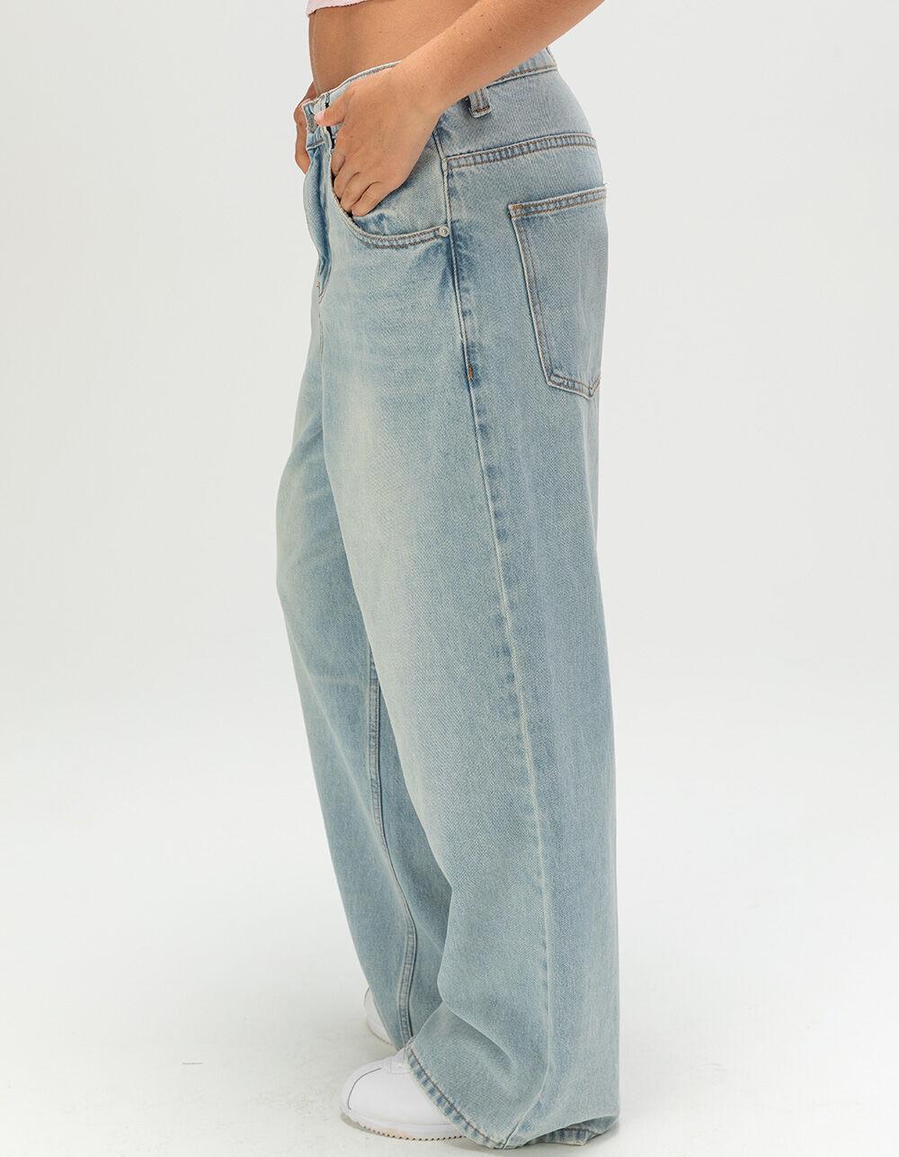 RSQ Womens Low Rise Ultra Baggy Jeans - LIGHT WASH Product Image