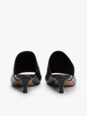 Leather Kitten-Heel Slide Product Image