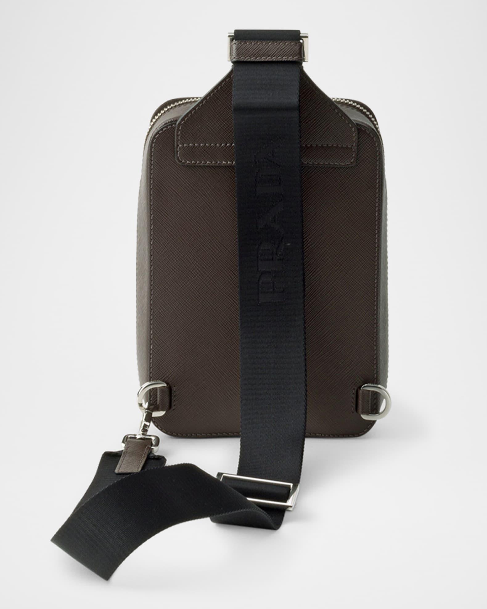 Brique Saffiano Leather Crossbody Bag Product Image