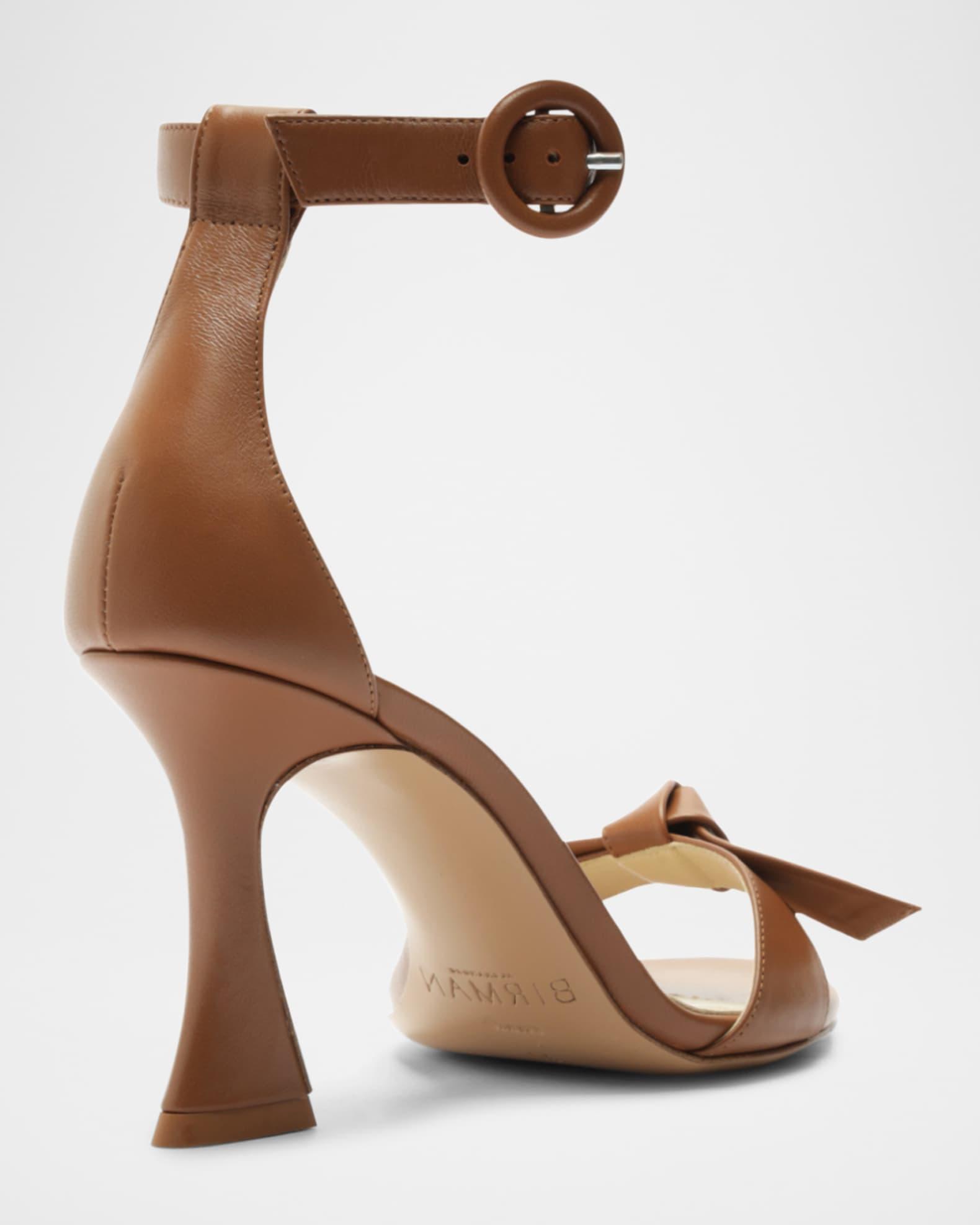 Clarita Leather Bow Ankle-Strap Sandals Product Image