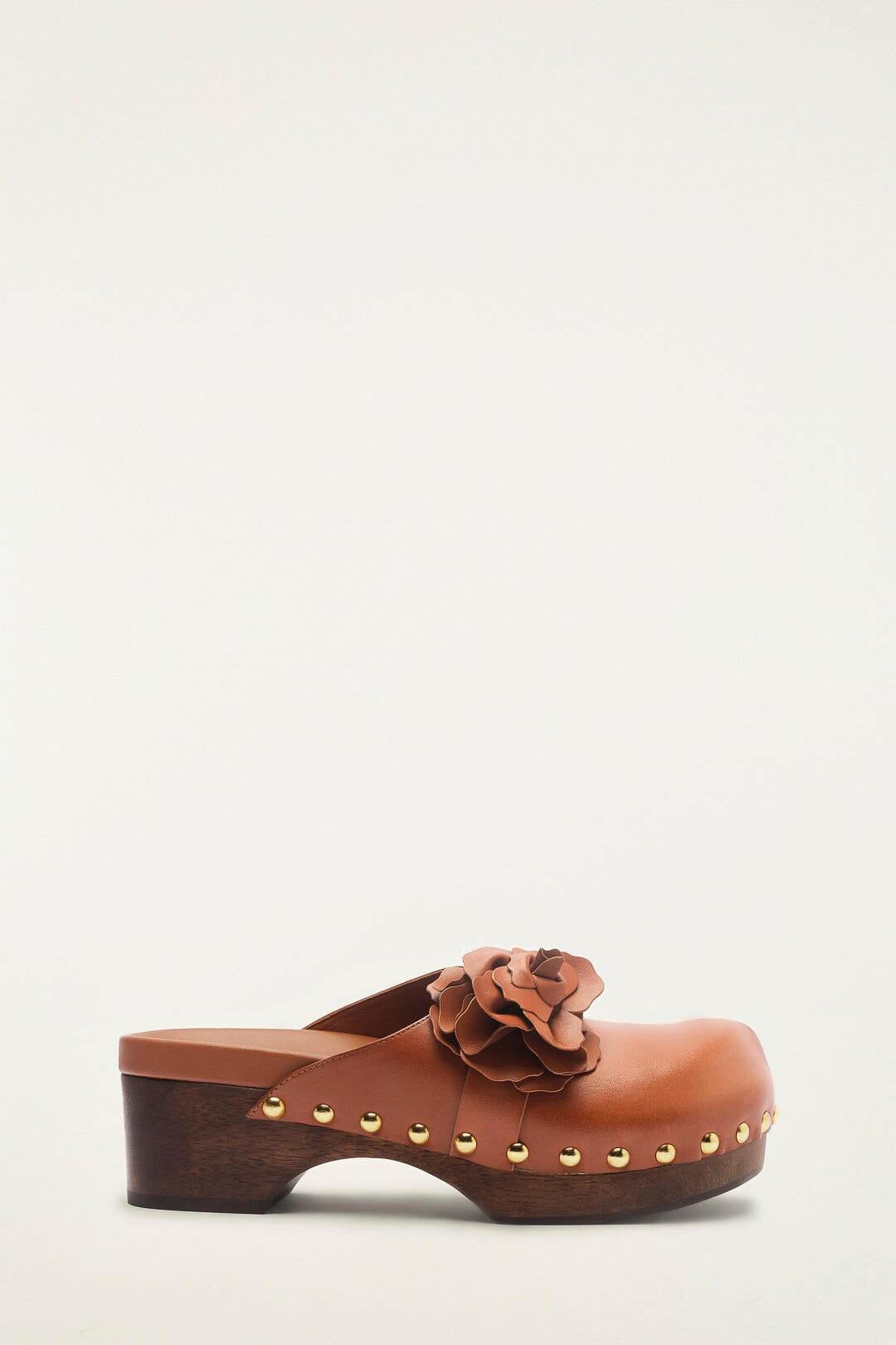 Brown Flower Clog Product Image