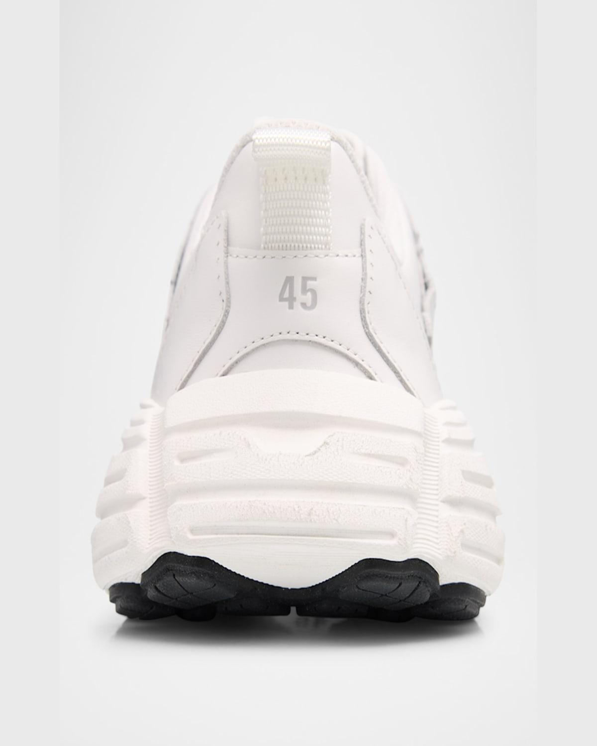 BALENCIAGA Men White Cowskin And Polyester Monday Shoe Sneakers Product Image