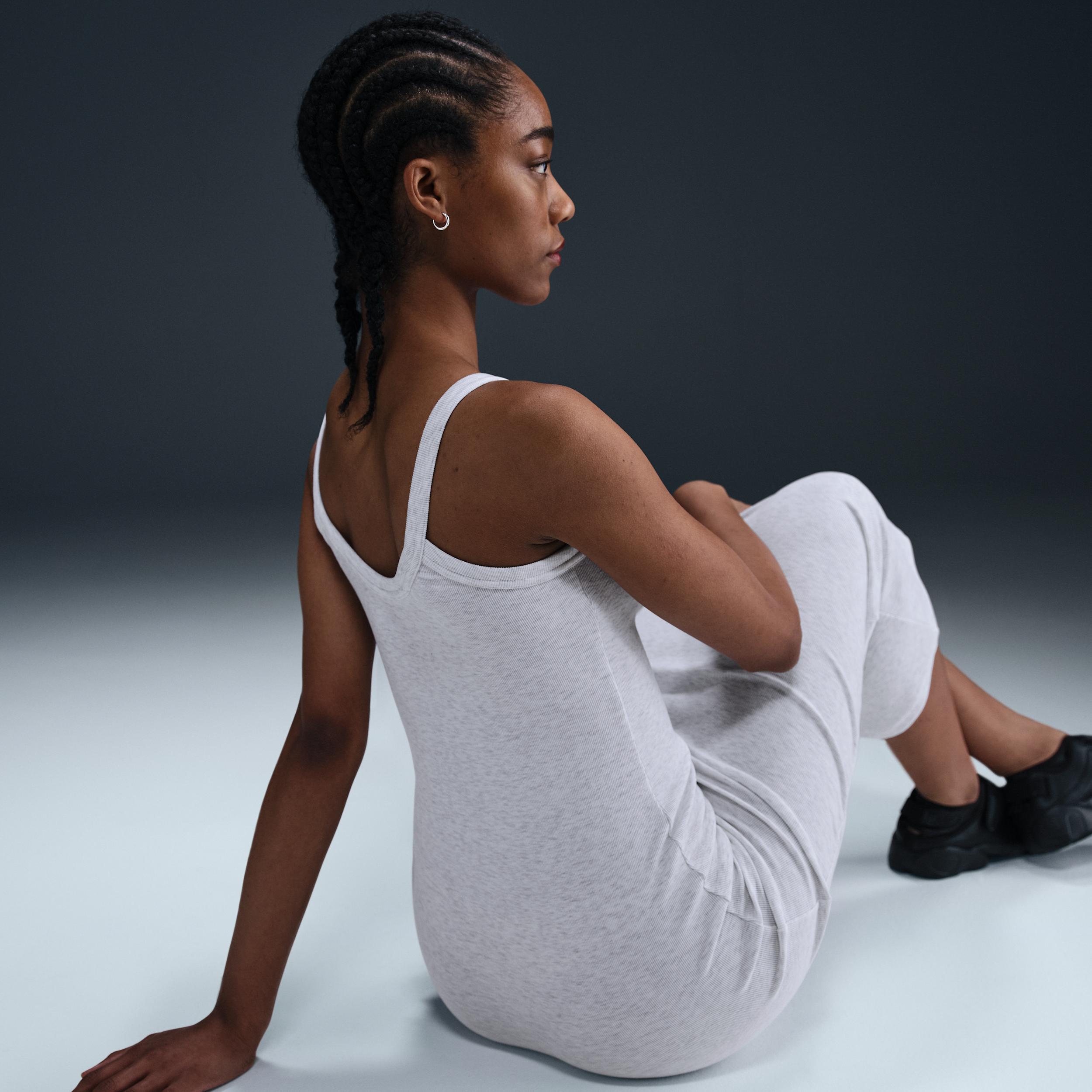 Womens Nike Sportswear Chill Knit Tight Mini-Rib Tank Top Dress | HJ0710-051 Product Image