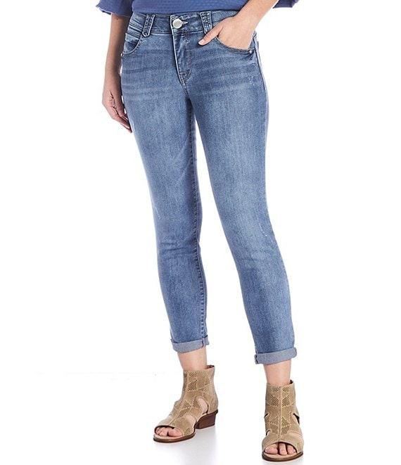 Democracy #double;Ab#double;solution® Crop Roll Cuff Skimmer Skinny Leg Stretch Denim Jeans Product Image