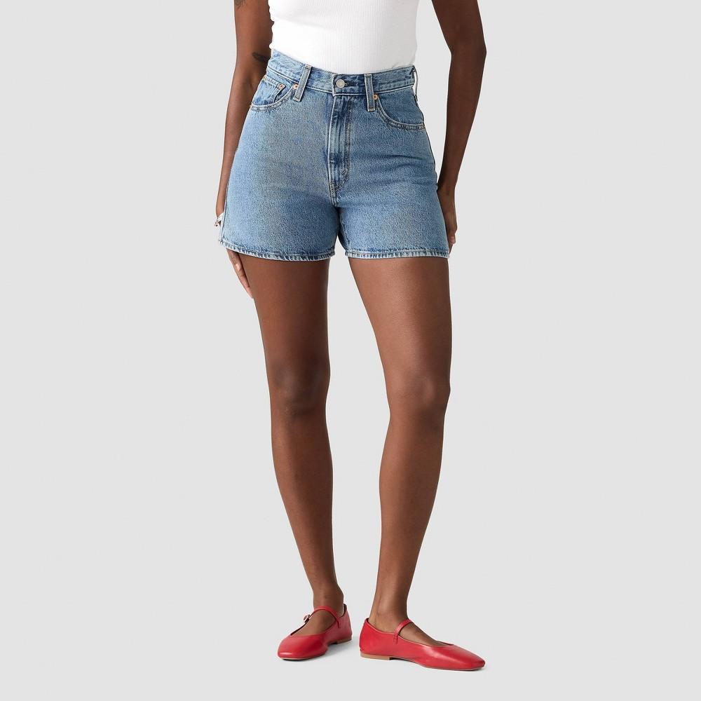 Levi's® Women's Cinch Mid-Thigh Shorts - Abraided Art 34 Product Image