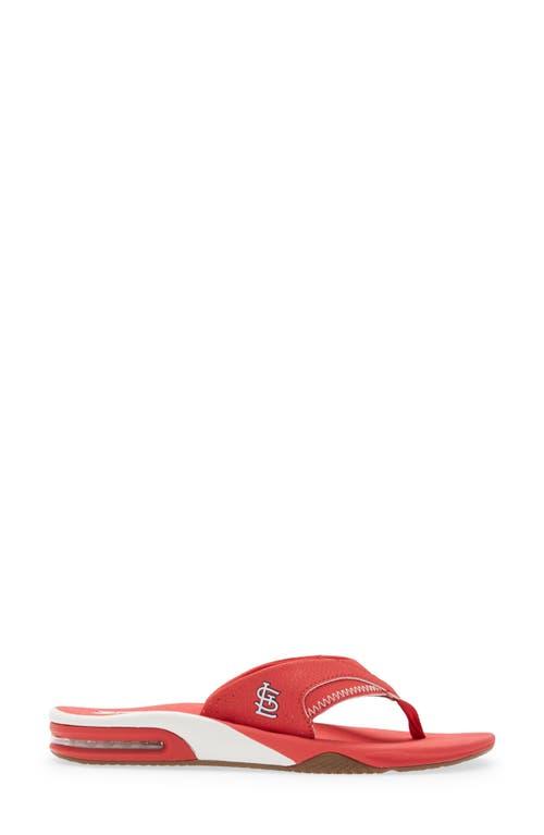 Men's REEF St. Louis Cardinals Fanning Bottle Opener Sandals,  Product Image
