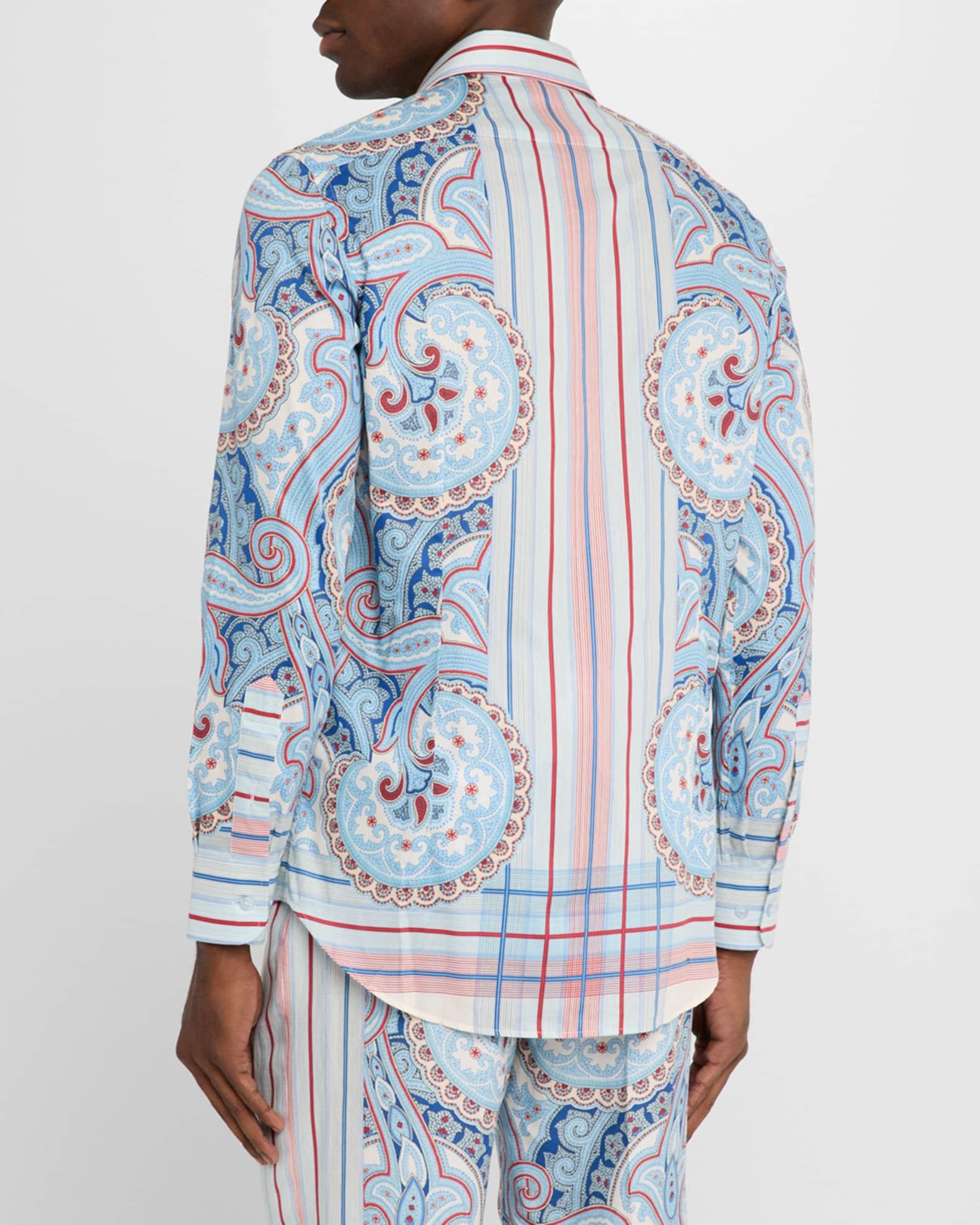 Men's Paisley Stripes Sport Shirt Product Image