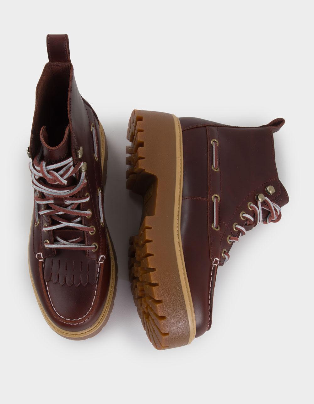 TIMBERLAND Stone Street Womens Platform Boots - WINE Product Image