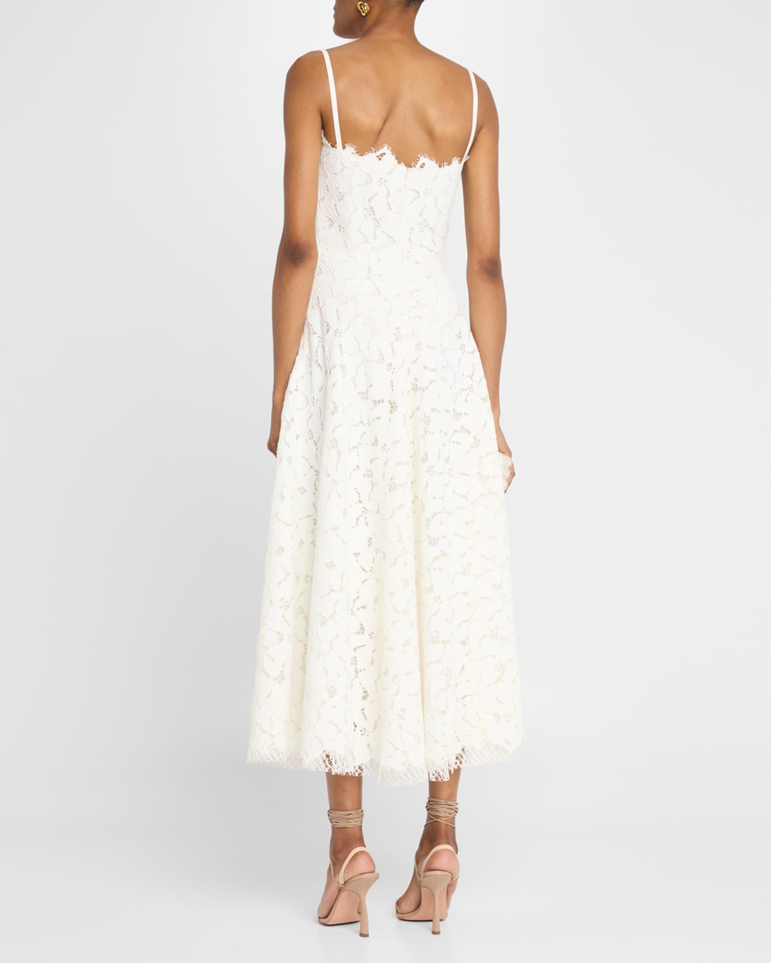 Julia Sleeveless Floral Lace Midi Dress Product Image