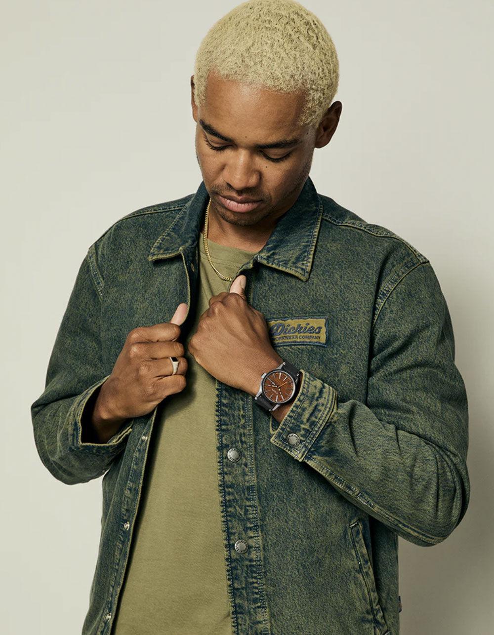 NIXON Sentry Leather Watch - WOOD Product Image