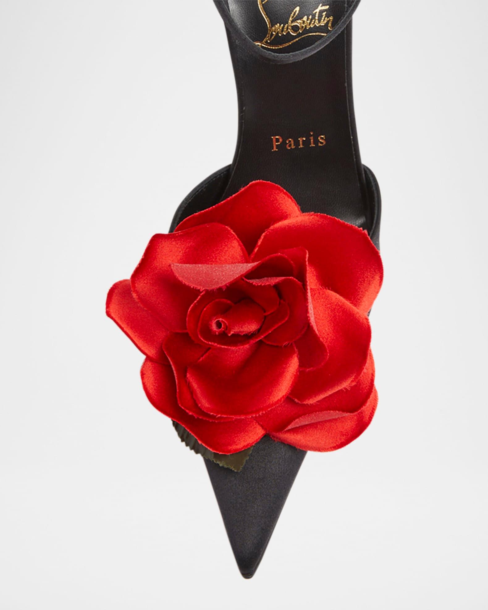 Bellarose Silk Red Sole Ankle-Strap Pumps Product Image