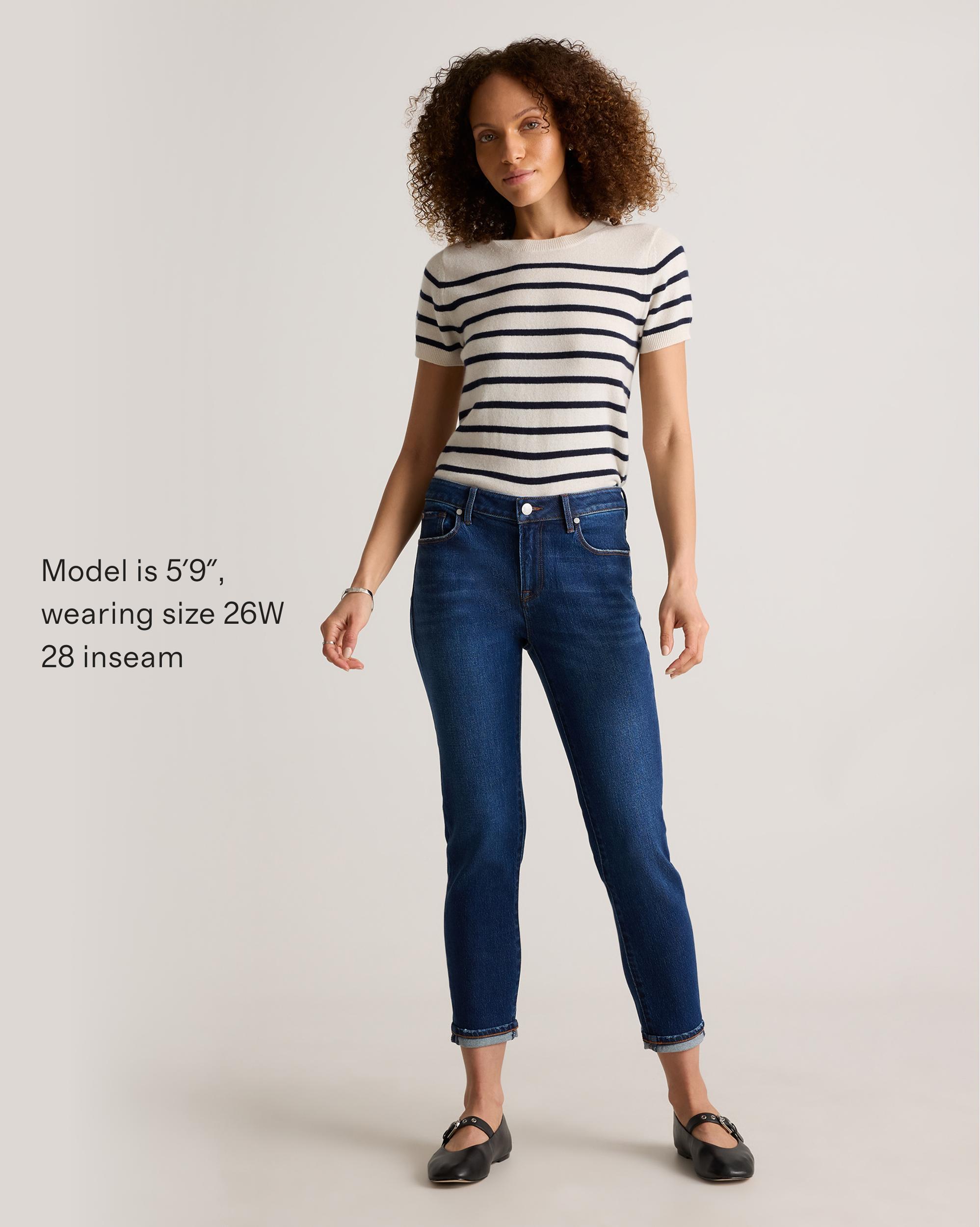 Quince | Women's Luna Stretch Slim Boyfriend Jeans Organic Cotton Product Image
