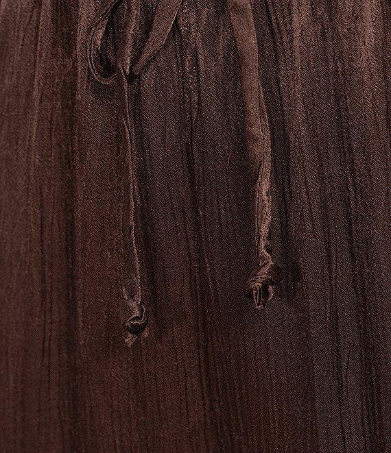 Cloth & Stone Woven Plisse High Rise Tie Waist Flat Front Wide Leg Pants Product Image