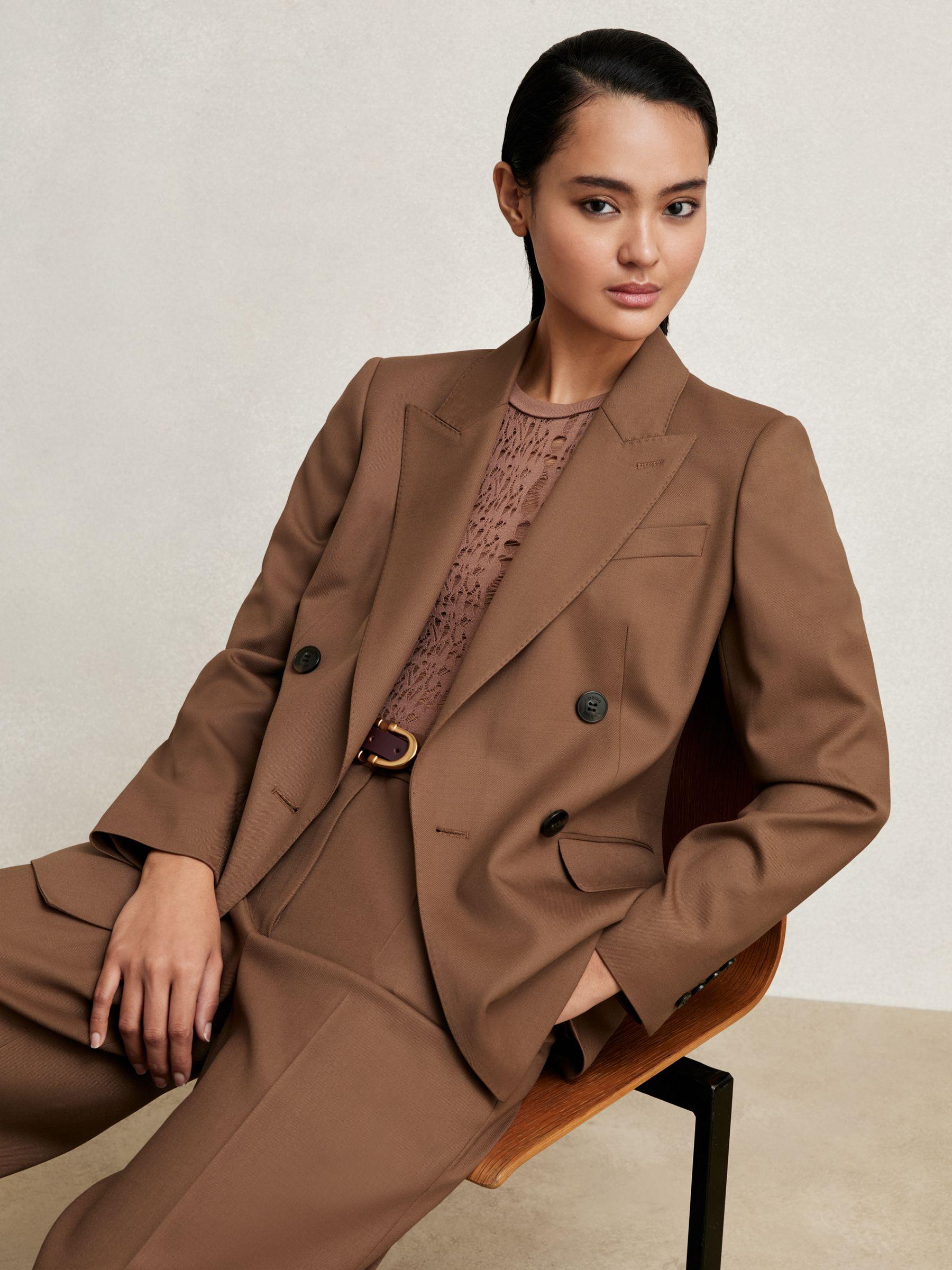 Petite Printed Ruffle Trim Maxi Dress in Cream/Red Product Image