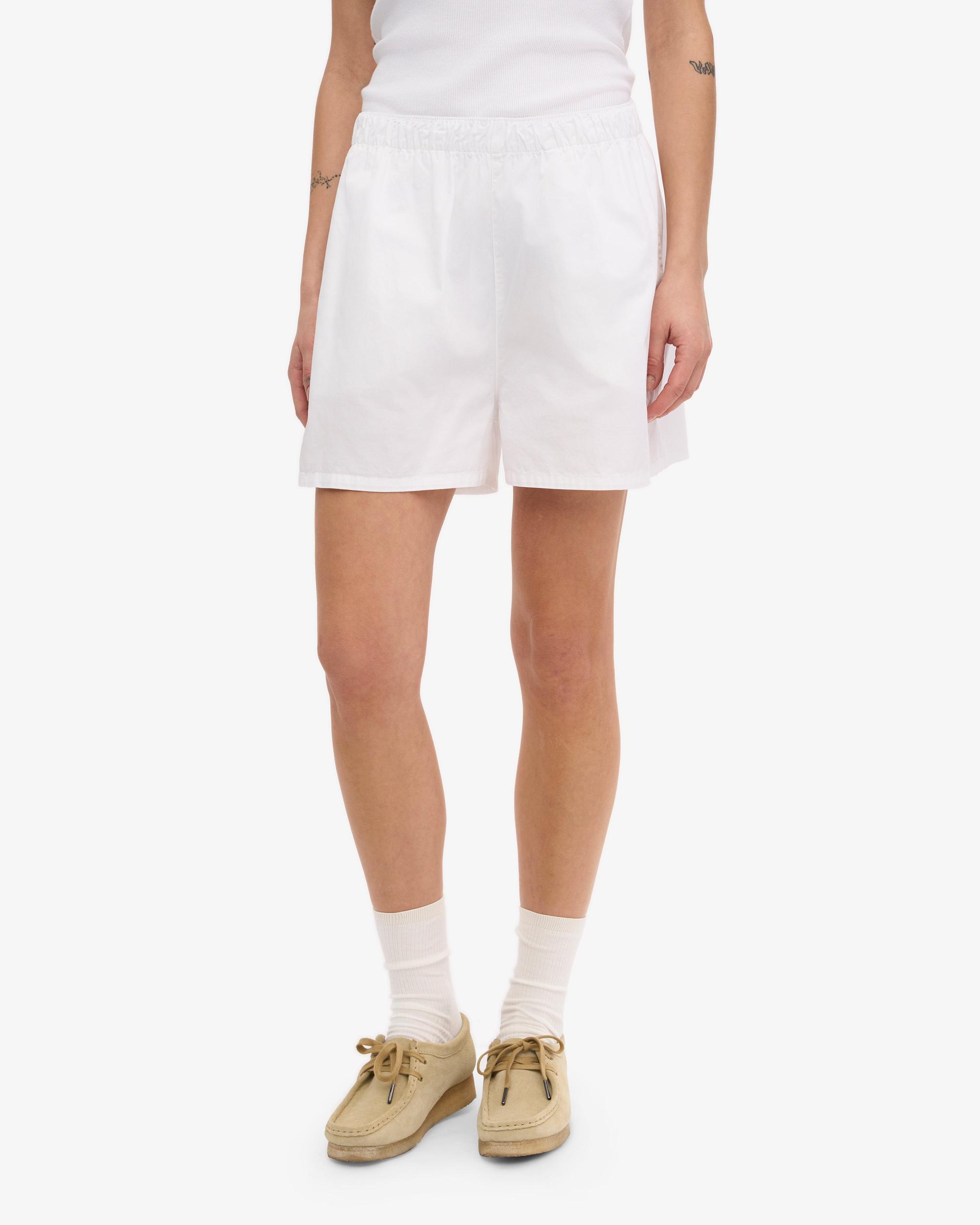 Women Organic Twill Shorts - Optical White Product Image