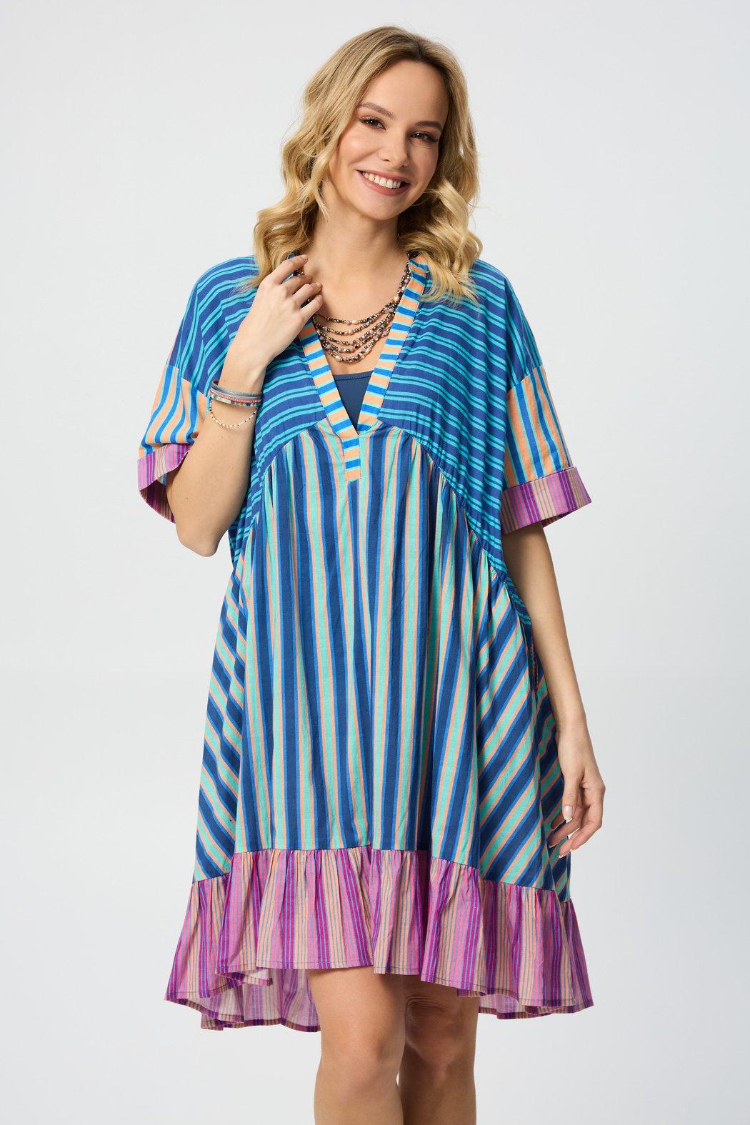 Bold Striped Cover Up Dress Product Image