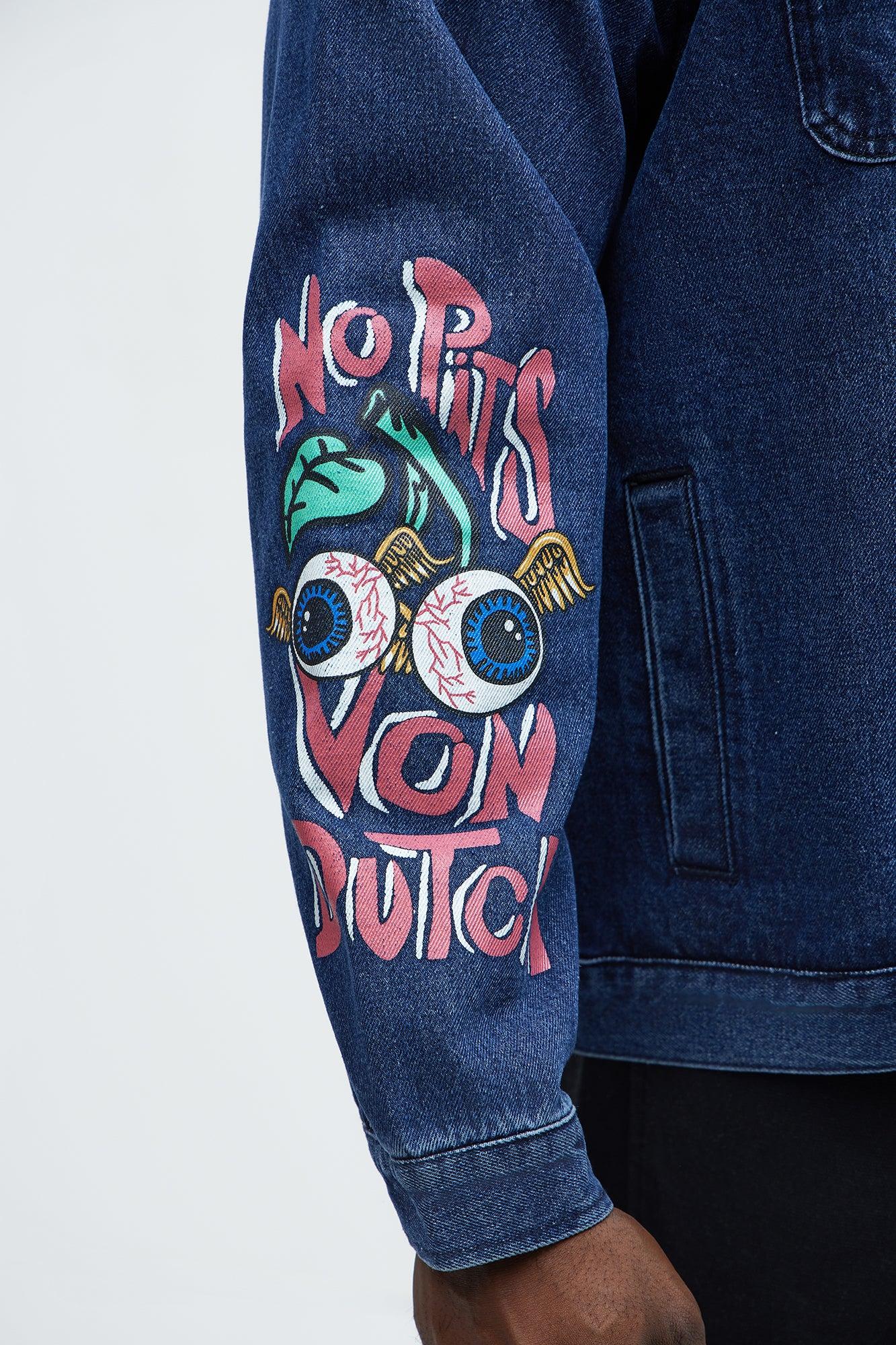 Von Dutch Patchwork Denim Jacket - Navy Product Image