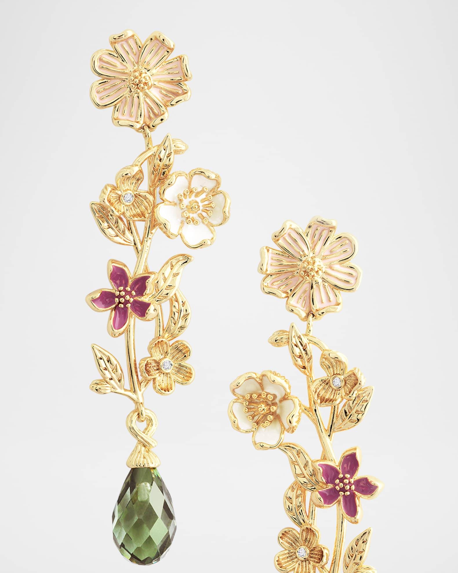 Wildflowers Stone Drop Earrings Product Image