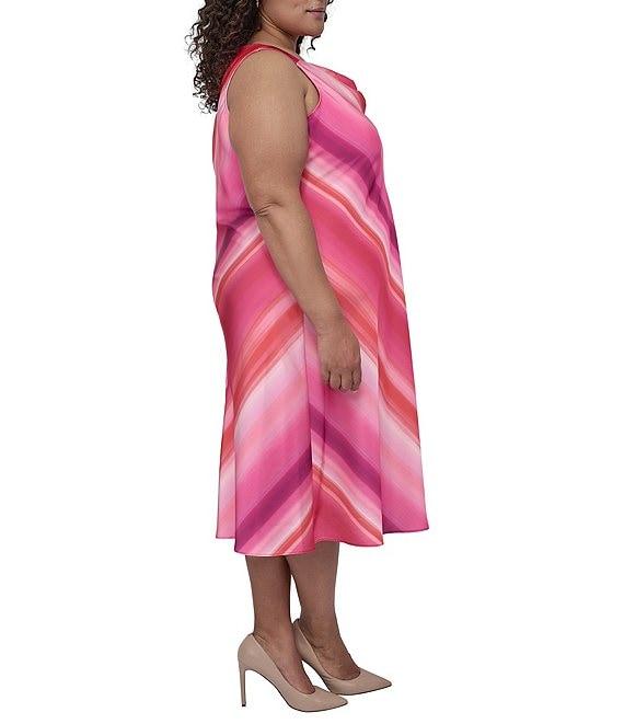 DKNY by Donna Karan Plus Size Printed Slip Dress Product Image