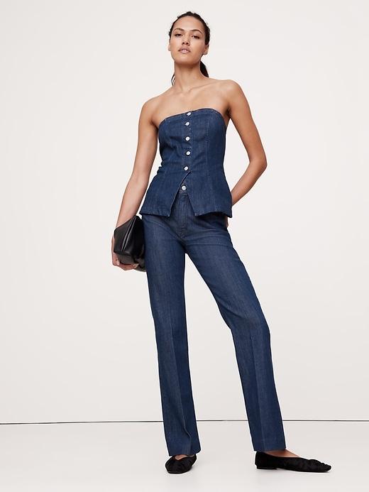 High-Rise Bootcut Ankle Jean Product Image