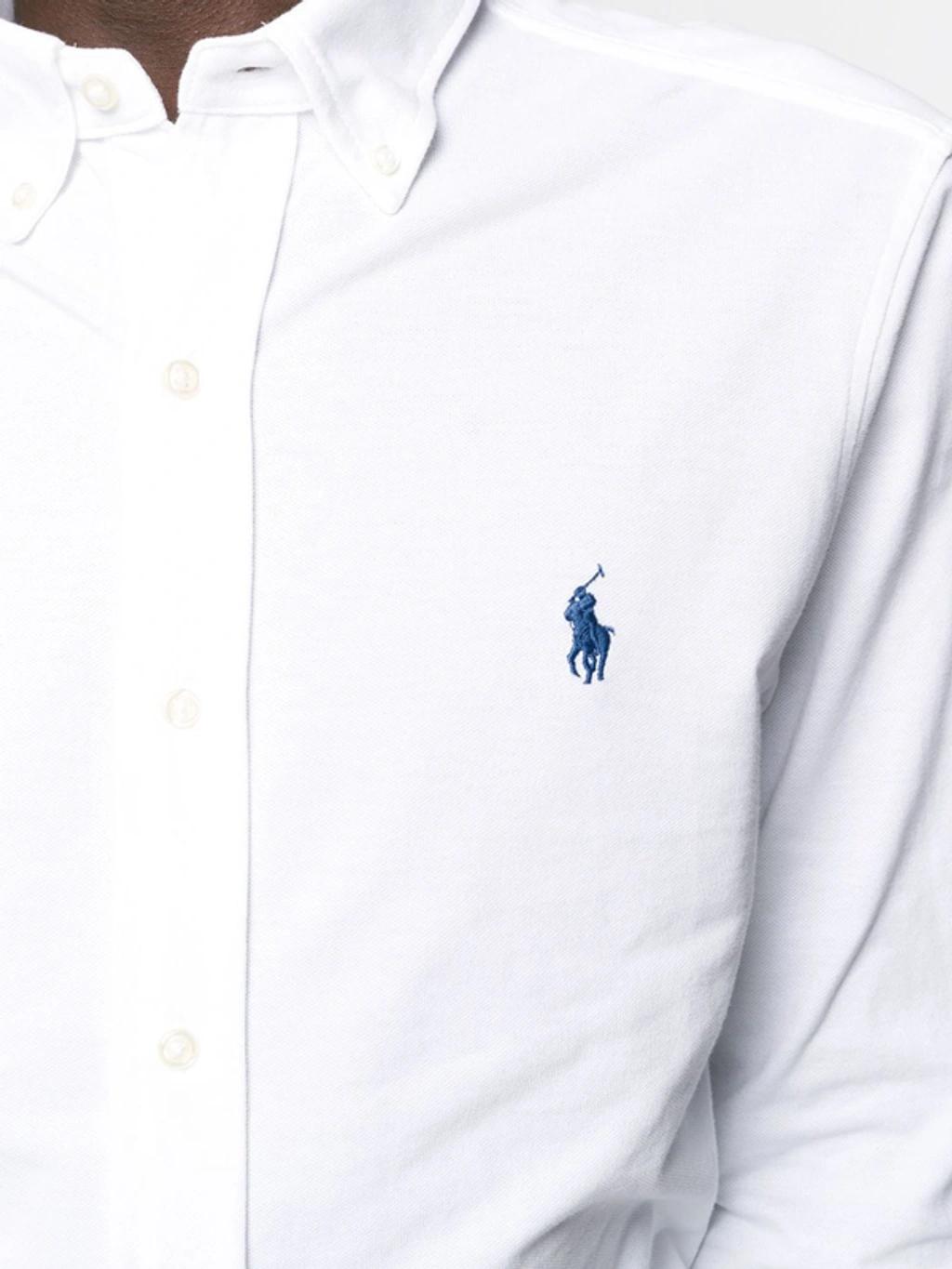 POLO RALPH LAUREN Long Sleeve Sport Shirt Clothing In White Product Image