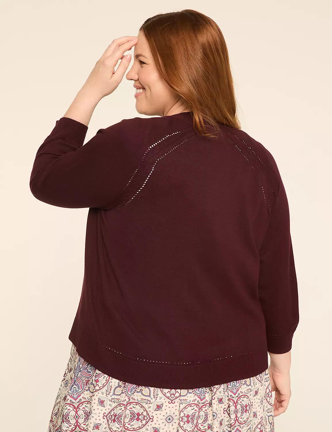 3/4-Sleeve Open-Front Shrug Product Image