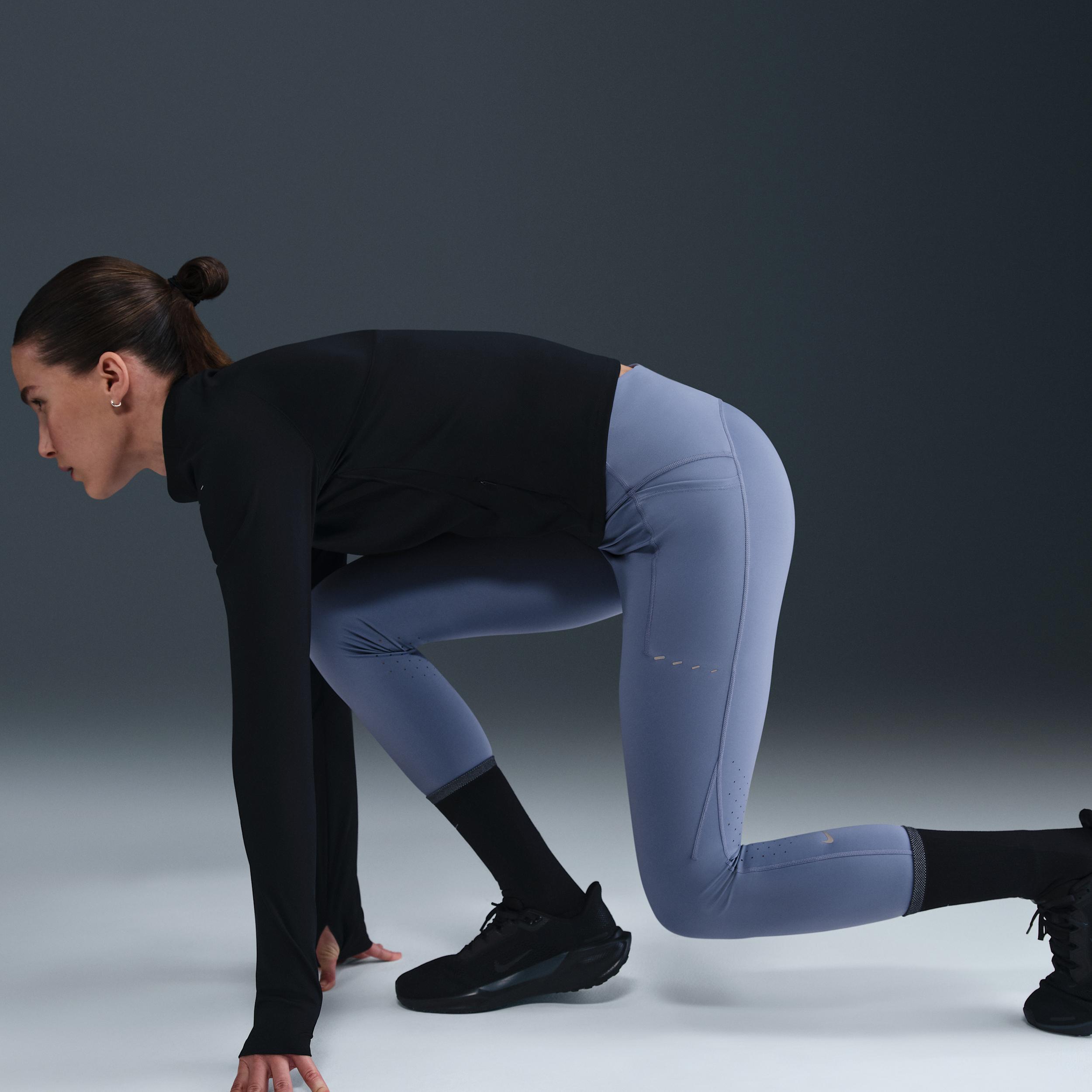 Nike Womens Swift High-Waisted 7/8 Running Leggings with Pockets | HJ2252-499 Product Image