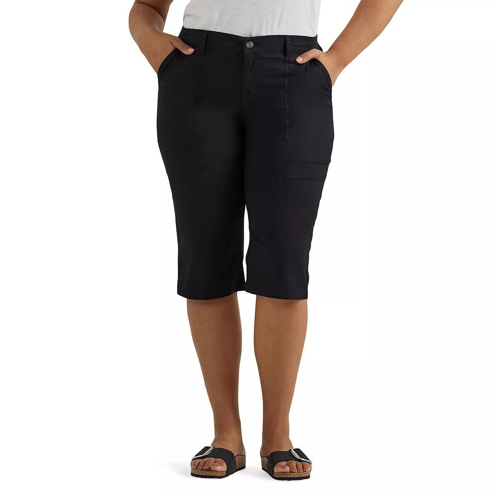 Plus Size Lee FLEX TO GO Utility Skimmer Pants, Women's, Size: 16 W, Unionall Black Product Image