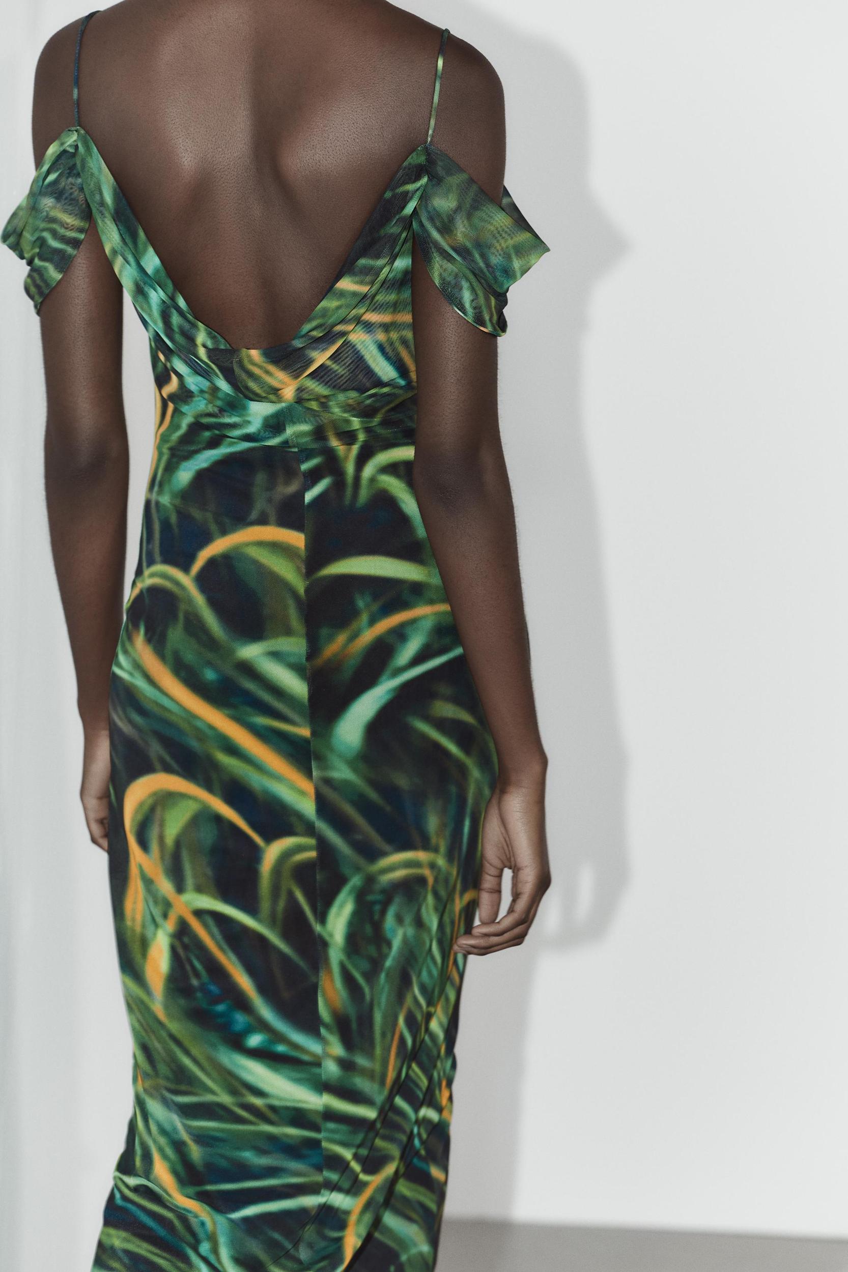 PRINTED TULLE DRESS Product Image