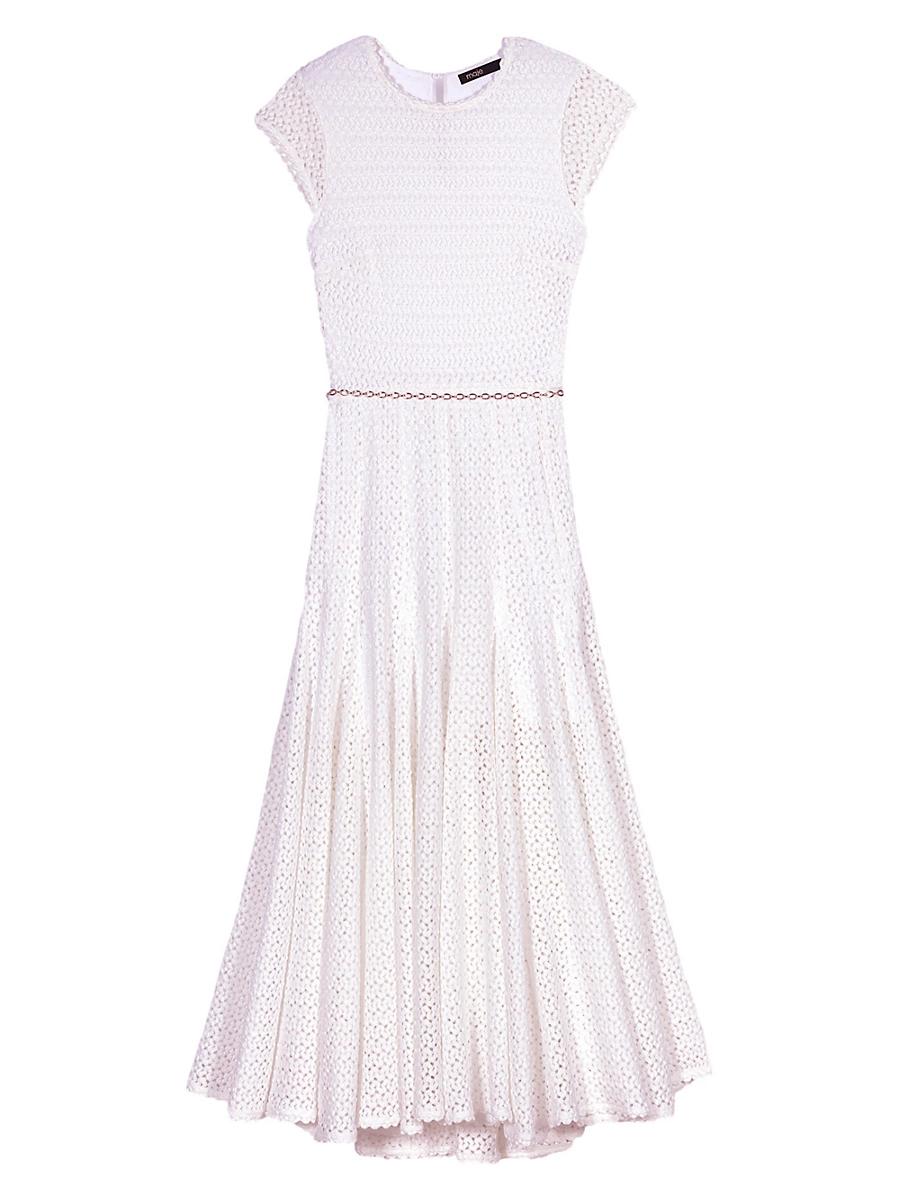 Womens Crochet-Knit Maxi Dress Product Image