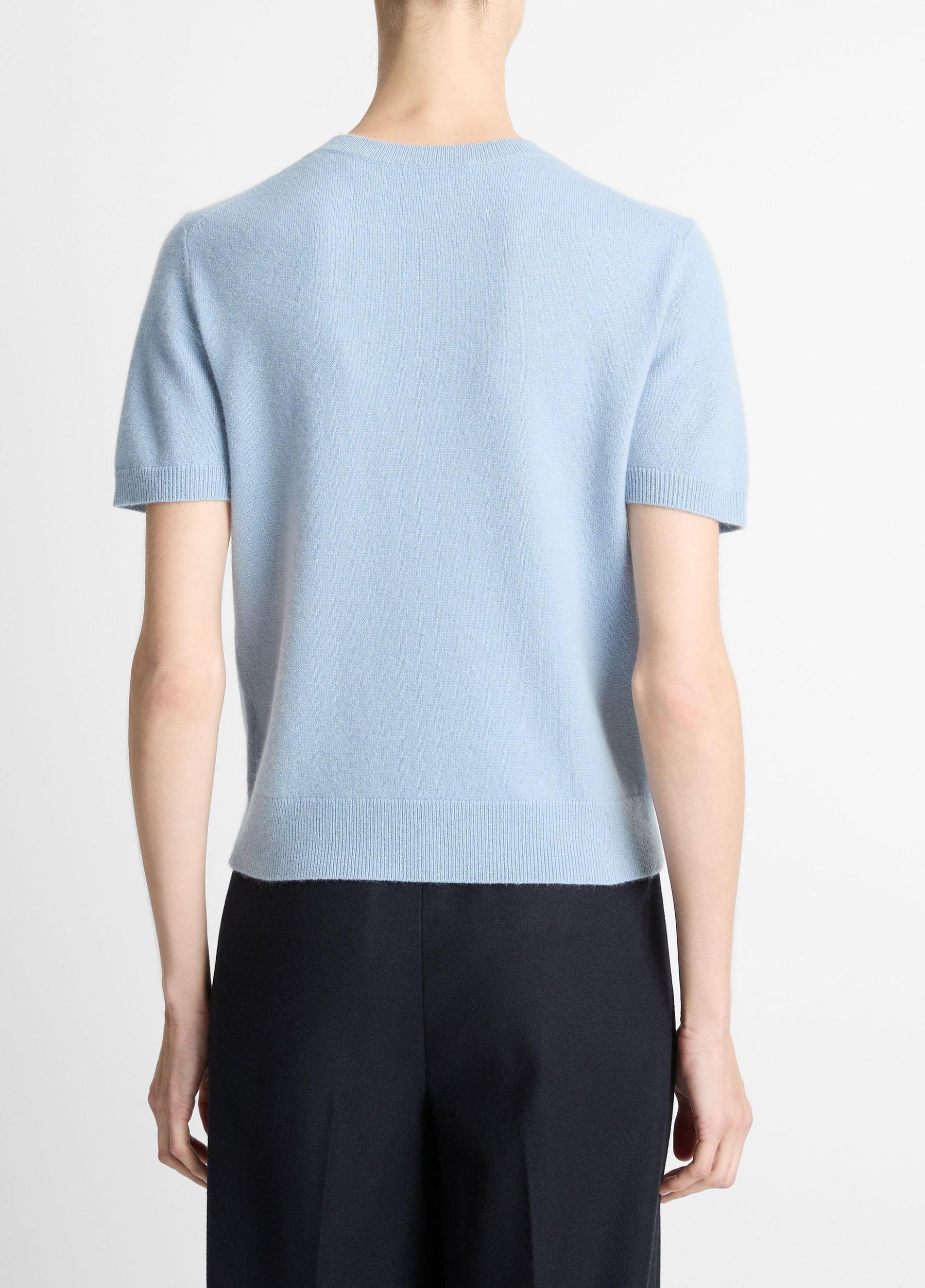 Wool & Cashmere-Blend Short-Sleeve Sweater Product Image