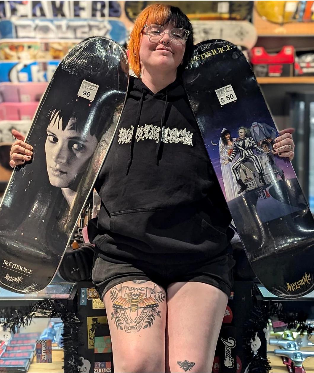 Welcome x Beetlejuice Qualified Black Hoodie Product Image