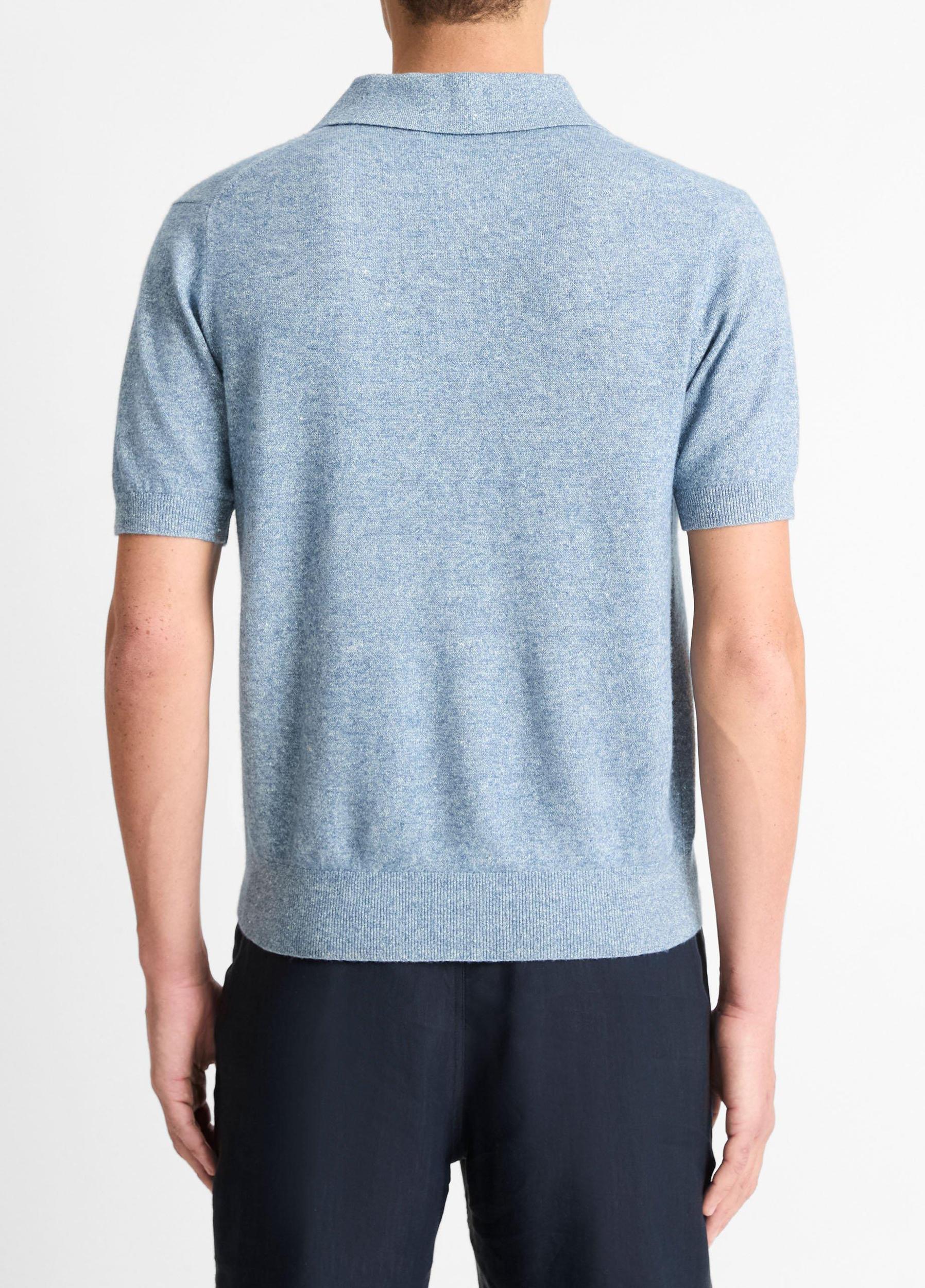 Linen, Wool & Cashmere Polo Sweater Product Image