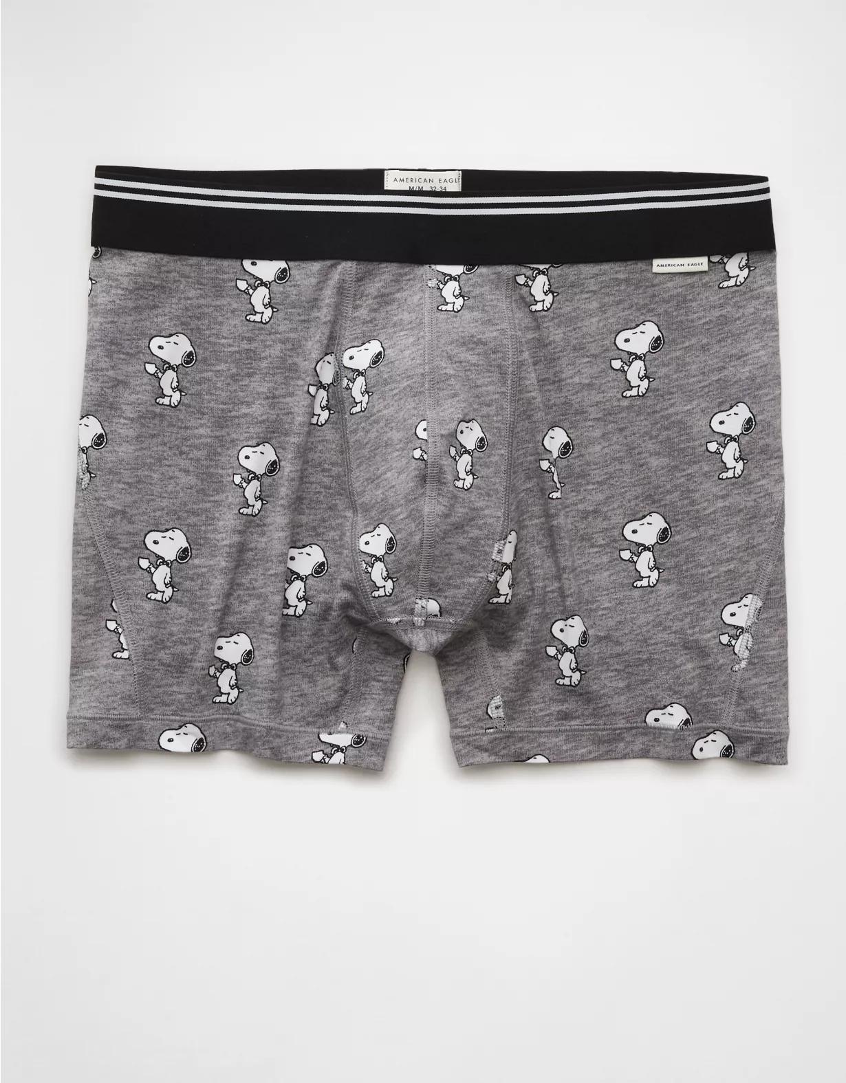 AEO Men's Snoopy Coffee 4.5" Ultra Soft Boxer Brief Product Image