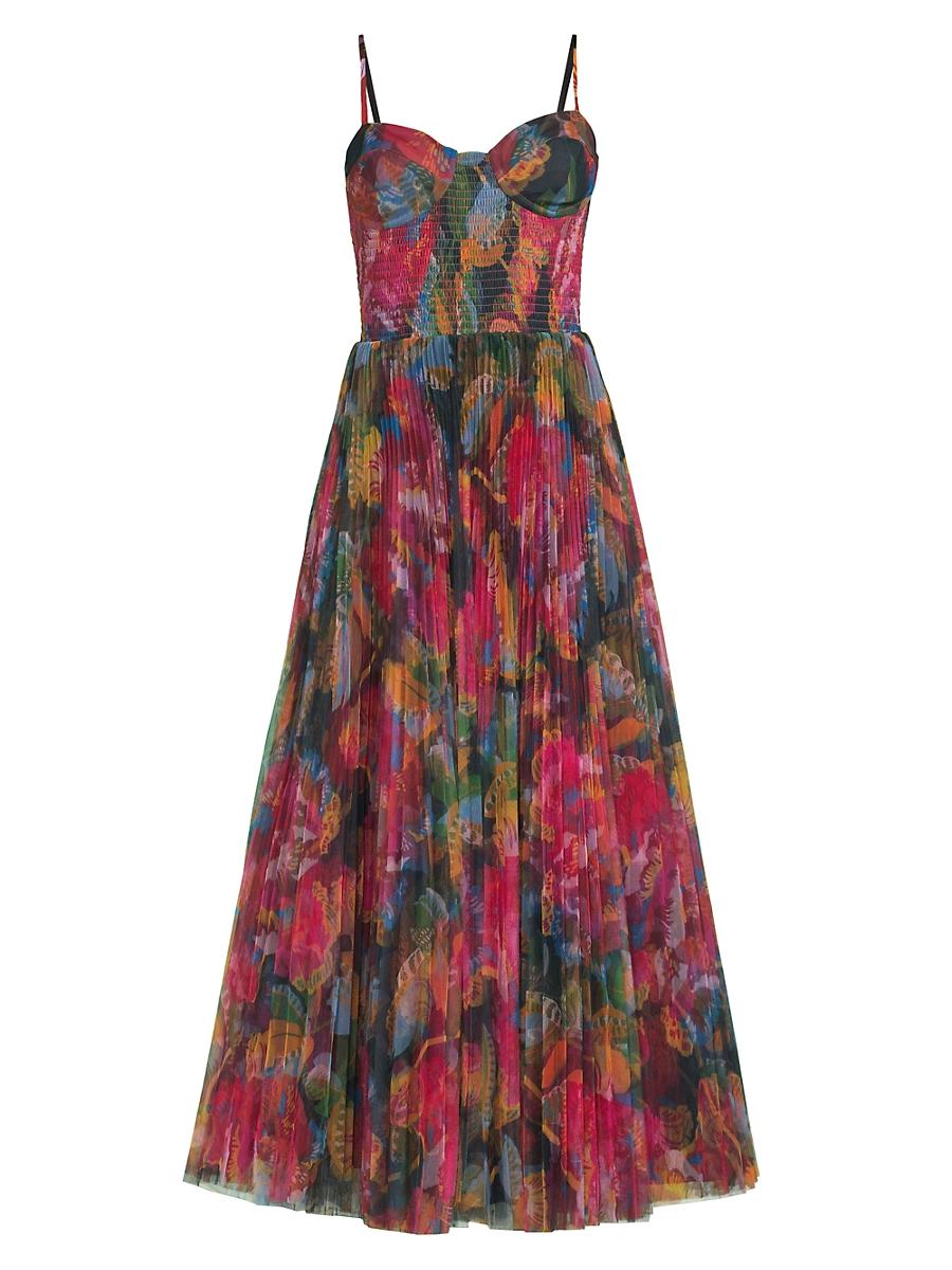 Womens Brianna Floral Pleated Gown Product Image