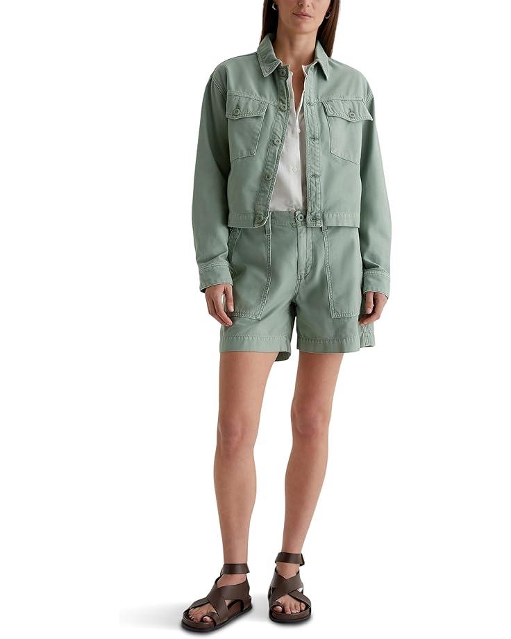 Cropped Shirt Jacket With Pocket And Gold Button Detail Product Image