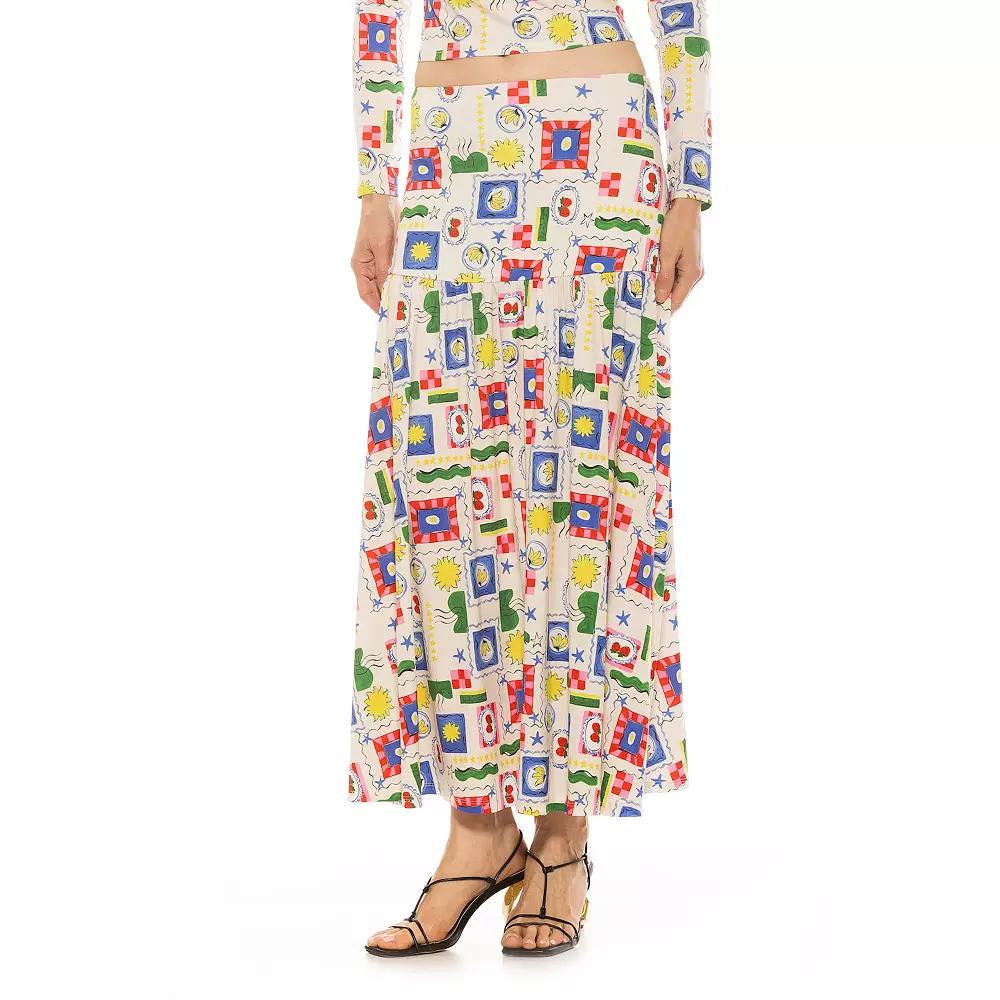 Women's ALEXIA ADMOR Lia Shirred Maxi Skirt,  Product Image