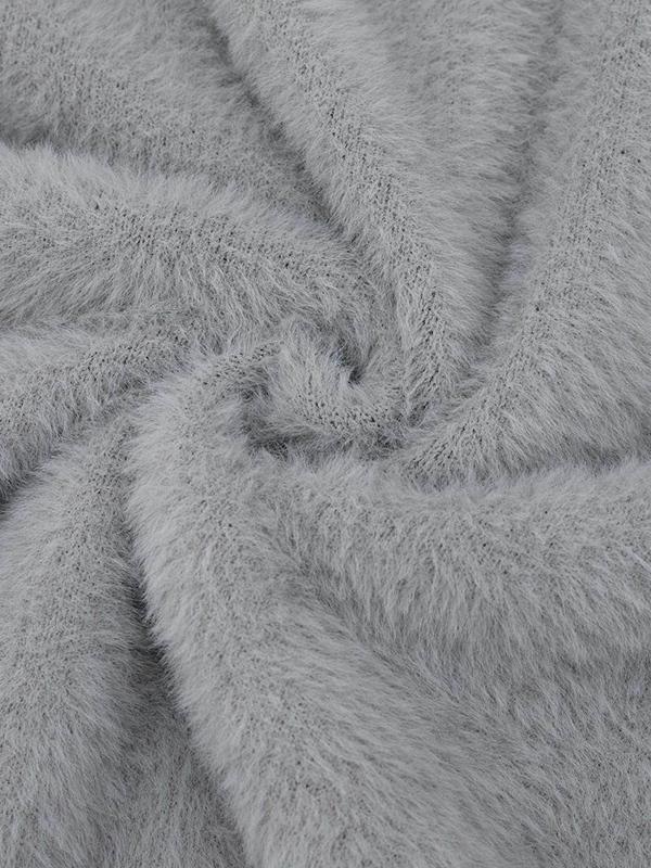 Plush Spider Jacquard Baggy Sweater Product Image