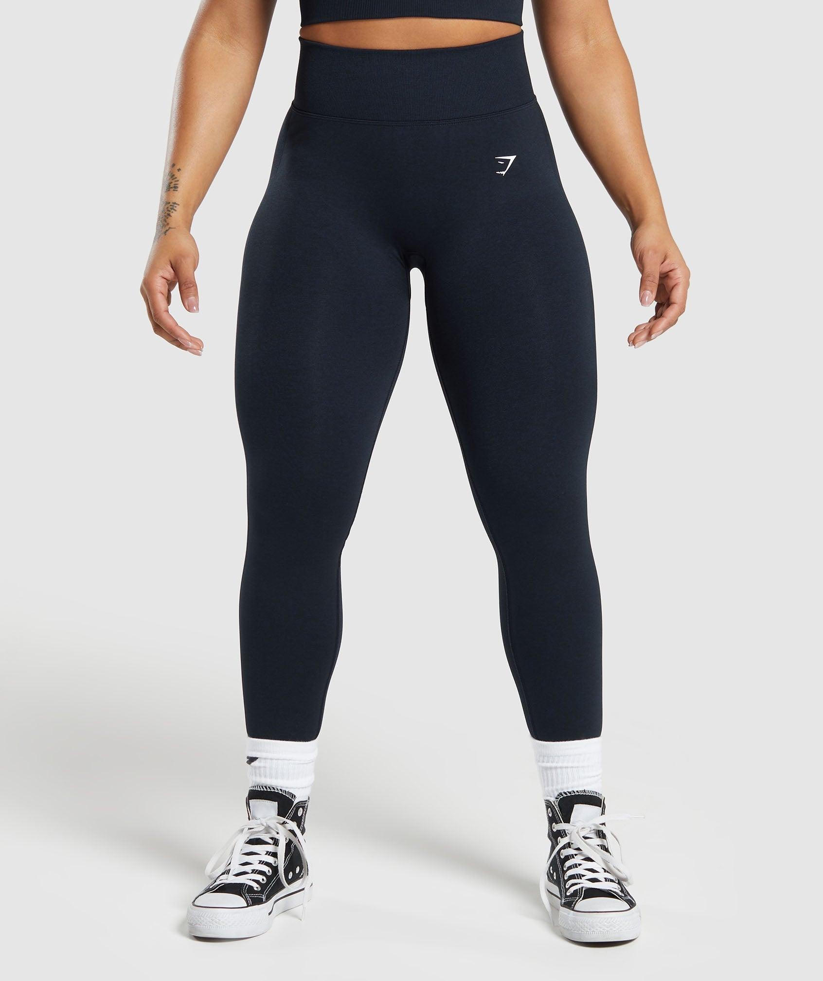Gymshark Lift Seamless Leggings - Midnight Blue/Black Marl Female Product Image