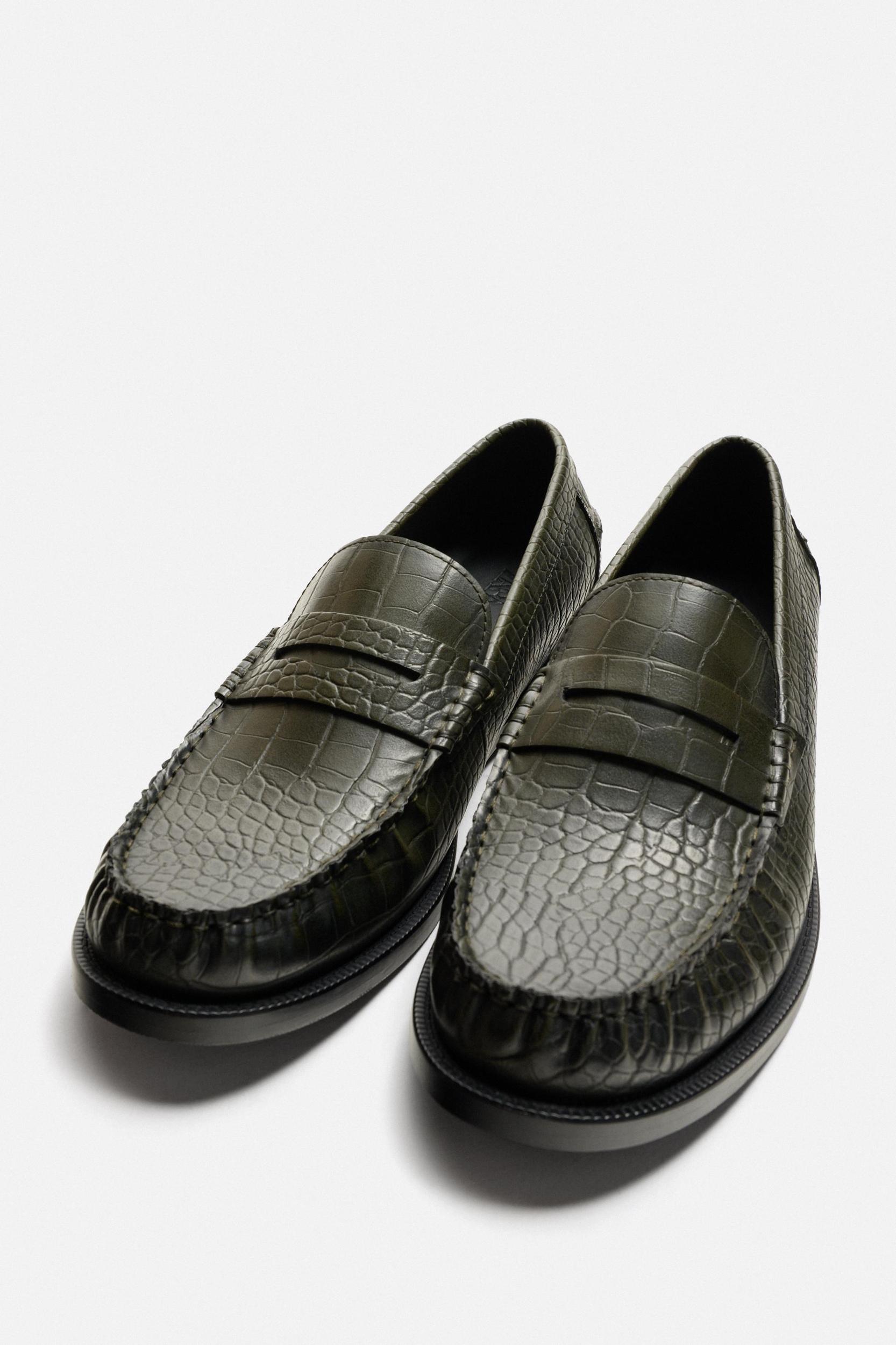 CROCODILE-EFFECT LOAFERS Product Image