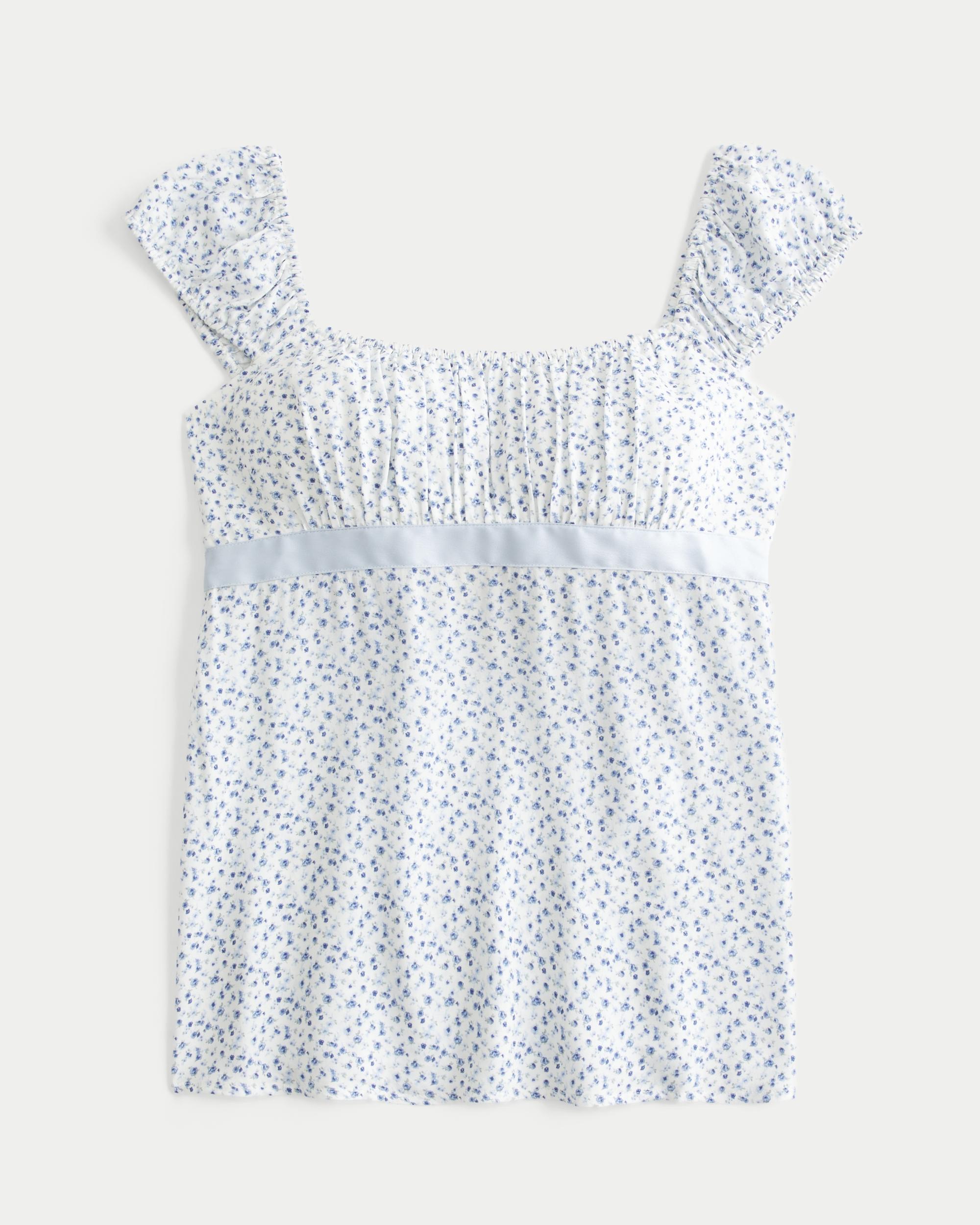 Easy Satin Tie Babydoll Top Product Image