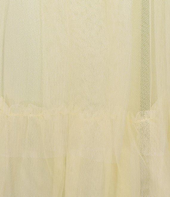 Blondie Nites Mesh Beaded Applique Halter Neck Tiered Gown Product Image