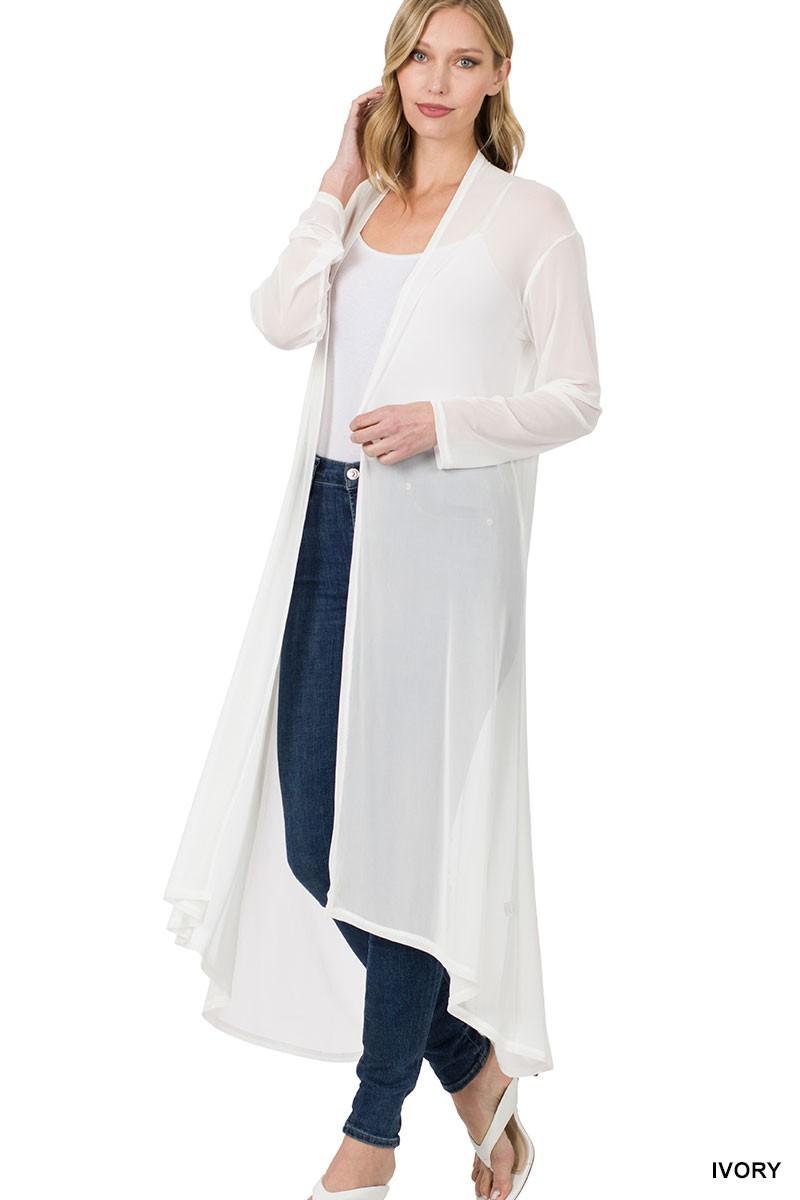 Mesh Open Front Cardigan Product Image