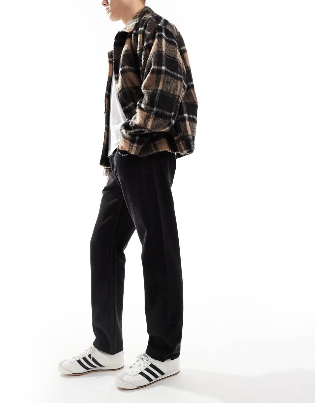 ONLY & SONS straight fit jeans in washed black Product Image