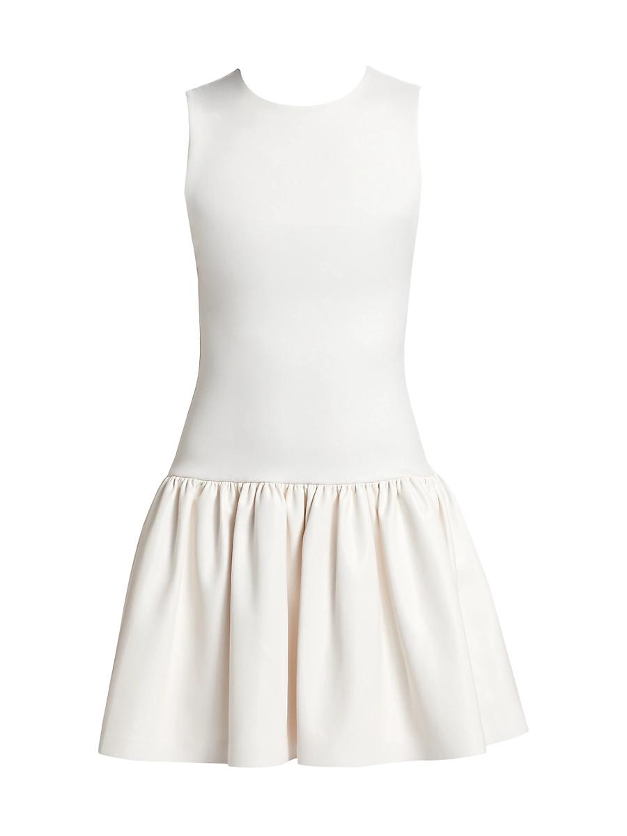 Womens Ella Faux Leather Minidress Product Image