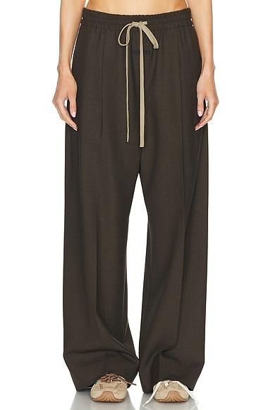Wool Canvas Single Pleat Wide Leg Pant Product Image