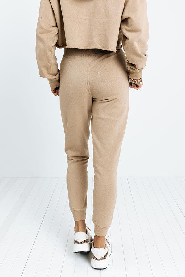 Count On You Joggers In Khaki Product Image